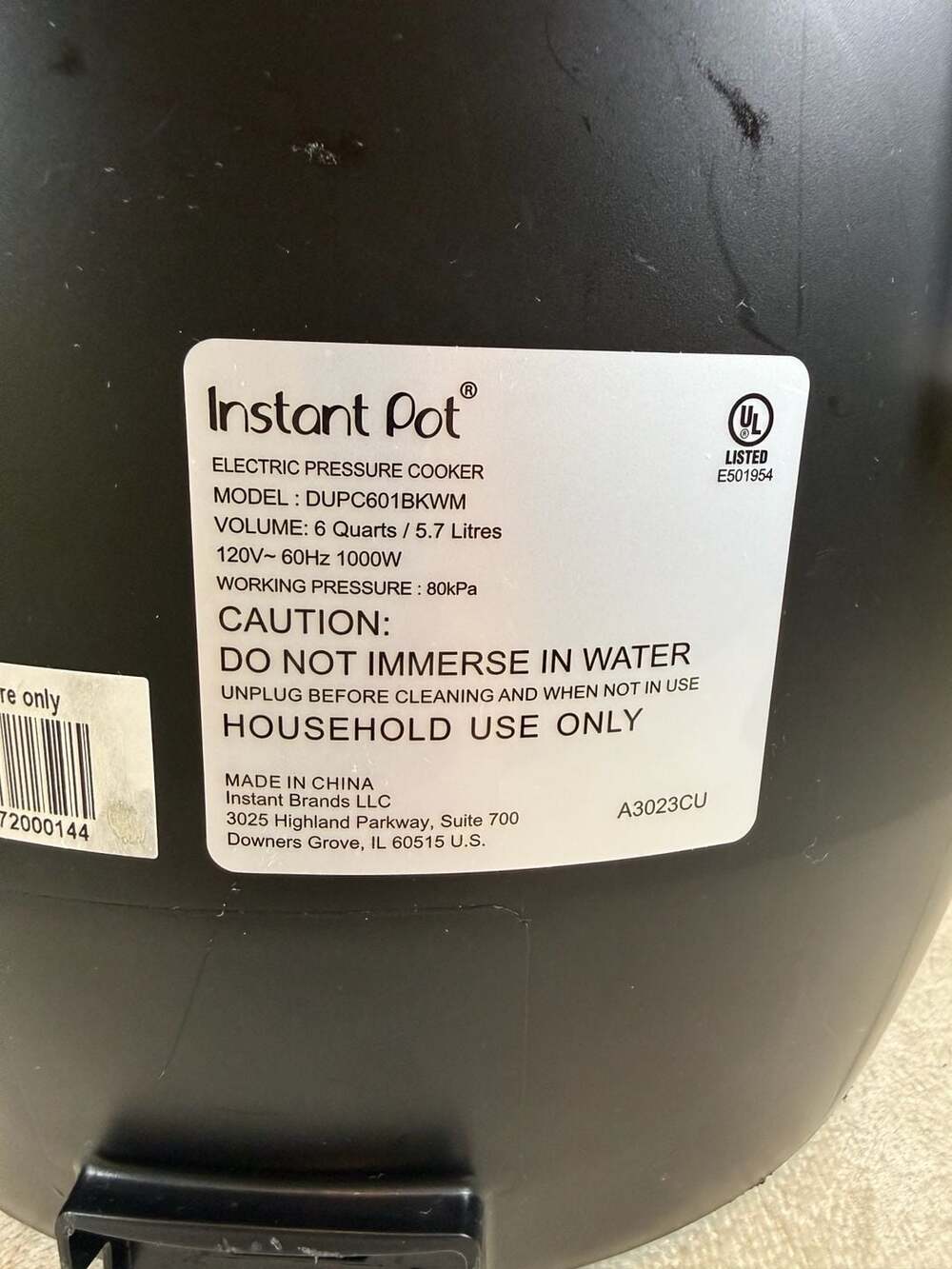 Instant Pot RIO Chef Series 6 Quart 7-in-1 Multi-Cooker (Model DUPC601BKWM) - Picture 4 of 4